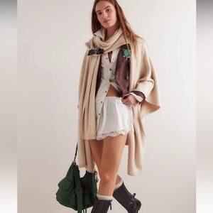 🆕Free People Ellie Scarf Wrap Duster sweater in GREY.